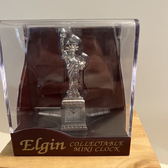 Elgin Mini Clock Statue of Liberty - Picture 1 of 5